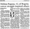Obituary for Melissa Ragusa (Bergen Record, March 1, 2005)