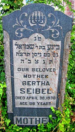 Bertha Seibel's headstone