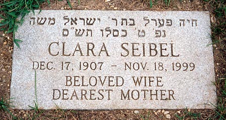 Clara Seibel's footstone