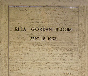 Ella Gordan Bloom's cryptstone
