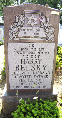 Harry Belsky's headstone