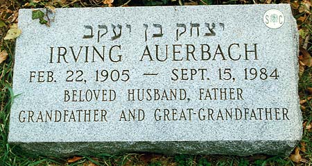 Irving Auerbach's footstone