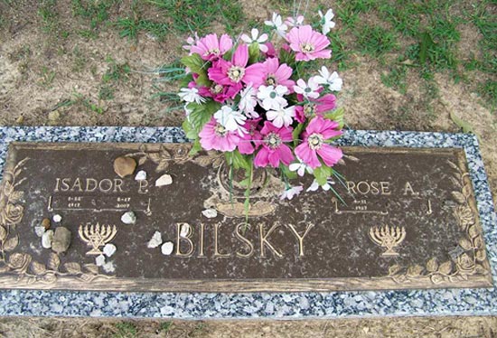 Isador (and Rose) Bilsky's gravestone