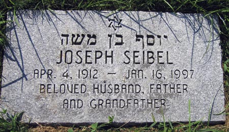 Joseph Seibel's footstone