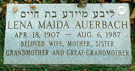 Lena Maida (Lee) Auerbach's footstone