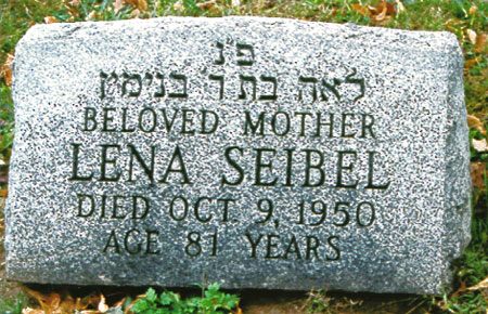 Lena Seibel's headstone
