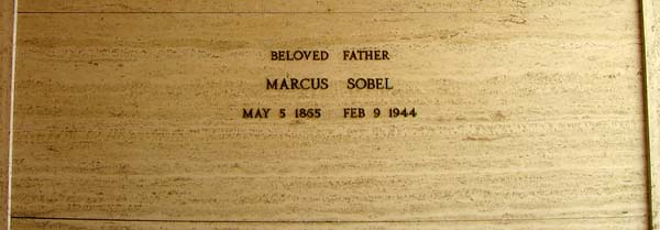 Marcus Sobel's cryptstone