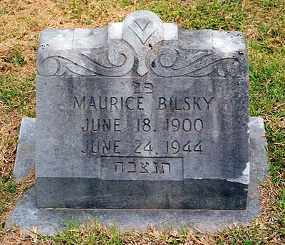 Maurice BIlsky's headstone