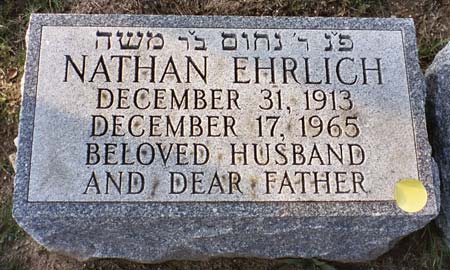 Nathan Ehrlich's footstone