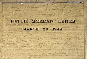 Nettie Gordan Leites's cryptstone