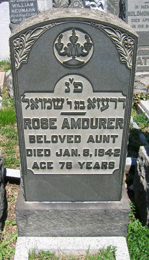 Rose Amdurer's headstone