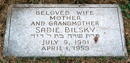 Sadie Bilsky's footstone