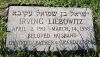 Irving Liebowitz's footstone