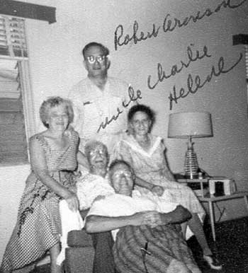 Charles and daughter Helene Perlman with Sophie & Dave Kronish and Robert Aronson (abt 1948)