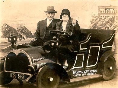 Fannie with brother-in-law Jake Perlman, whom she visited in California