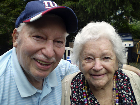 Bea Morden with brother Larry Perlman (2007)