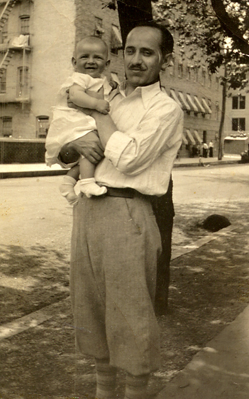 Baby Martin Leibowitz with father Phil (1929)