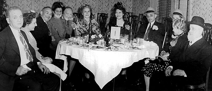 Family Table at Dorothy Seibel's Wedding
(Shlomo Seibel on right)