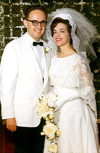 Gary Mokotoff & Ruth Auerbach -- wedding photo (1965)
