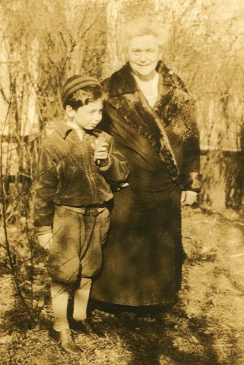 young Robert Seibel with grandmother Lena