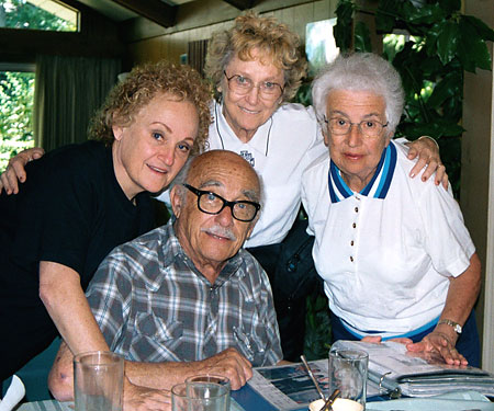 Lily, John, and Margaret Lewin with Shirley Auerbach (2001)