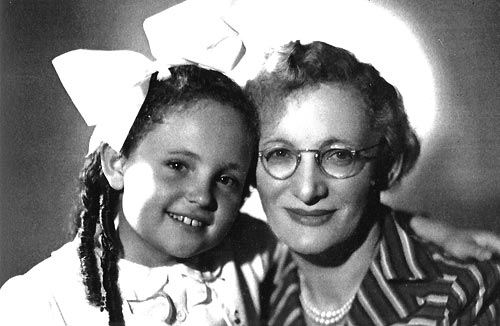 Lily Lewin with mother Tema Urbach Lewin (abt 1946)