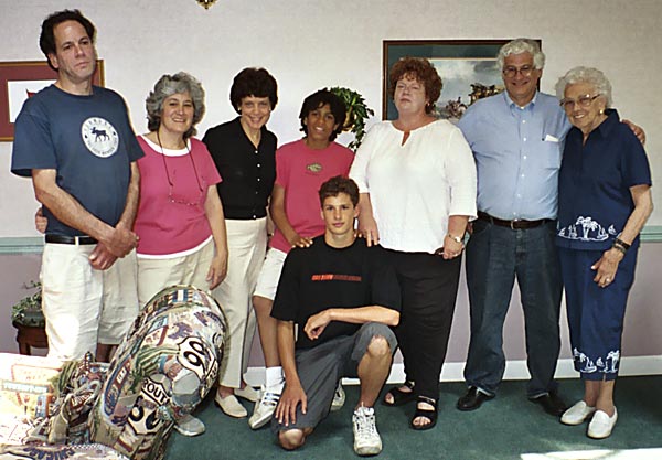 Rebecca Frank and Robert Seibel and families at Aunt Thelma's (2004)