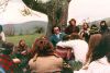 Peter Katz (center) with hippie friends (1971)